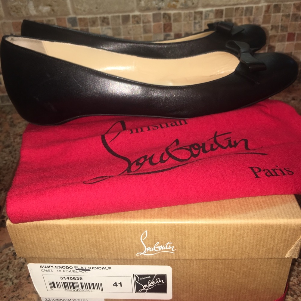 Christian Louboutin Simplenado Flat Leather Sz41